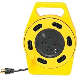 Woods 2801 Extension Cord Reel With Four 3-Prong Power Outle