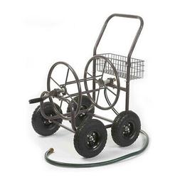 4-Wheel Hose Cart Pneumatic Tires Storage Reel Farm Commerci