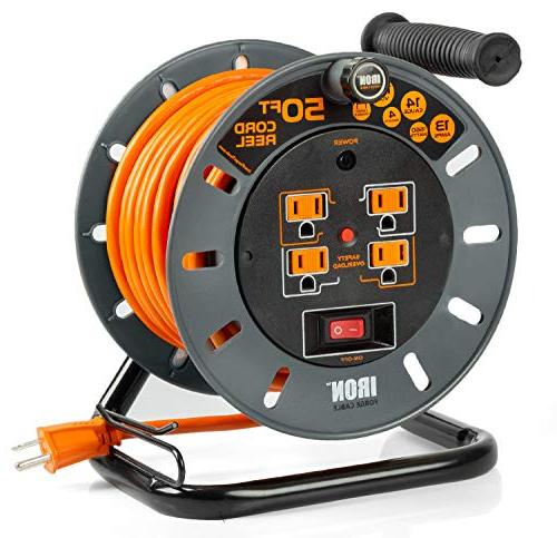 50 Ft Extension Cord Reel with 4 Electrical